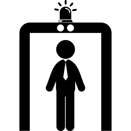 Warning icon overlay on digital regional map representing unsafe booking portals